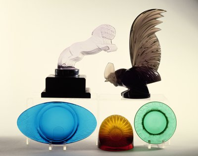 Car Mascots, Ashtrays and a Paperweight by Rene Jules Lalique
